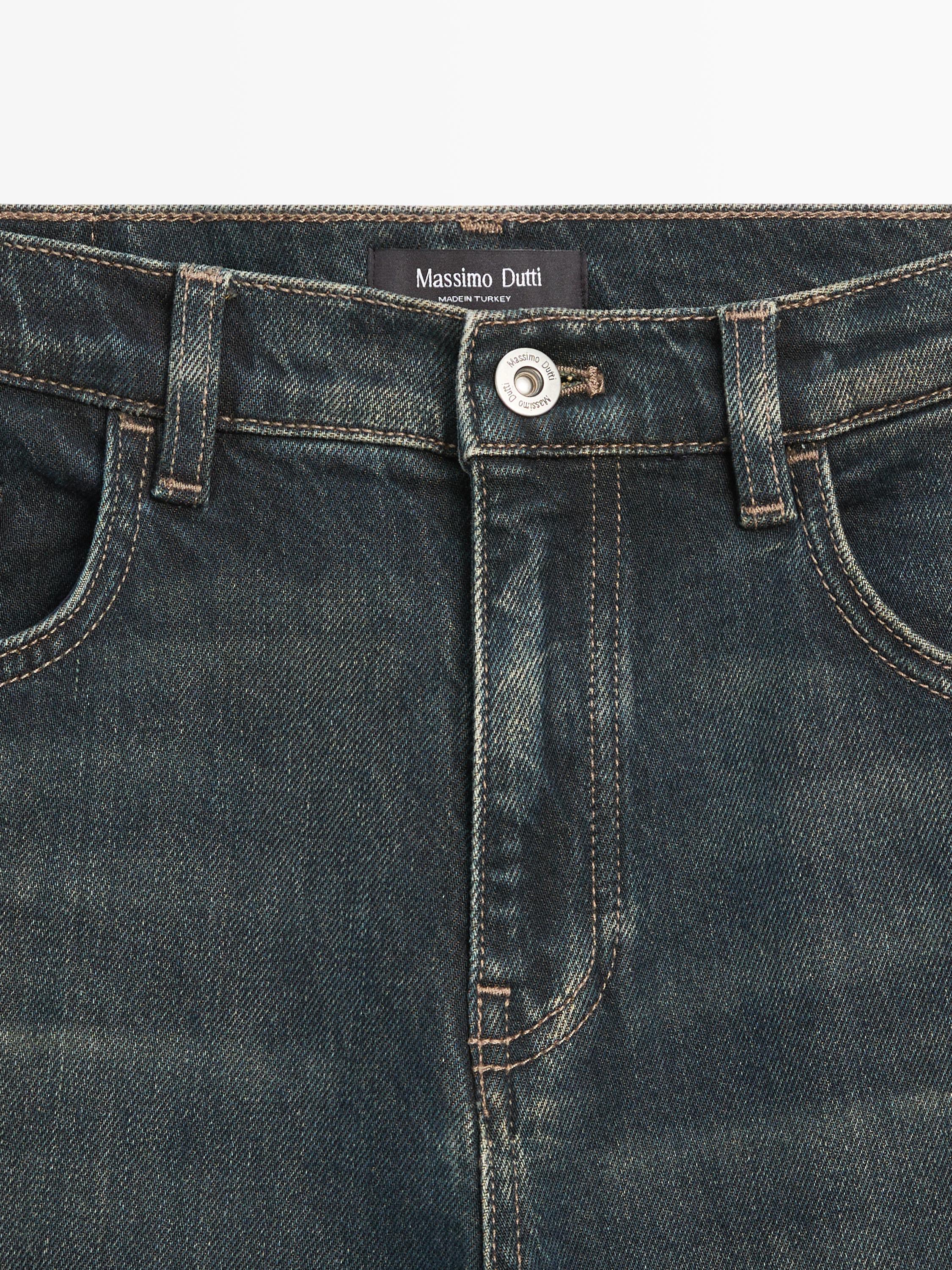 Mid-rise bell bottom jeans
